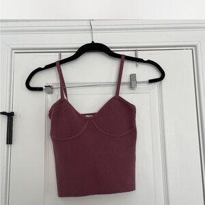 Madewell Dusty Pink Ribbed Camisole